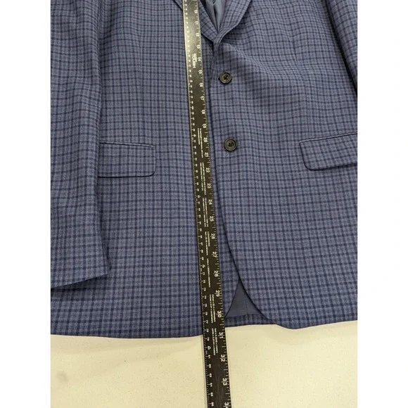 Pronto‎ Uomo PlatinumBlazer Sport Coat Two Button Wool Suit Jacket 48R Wool